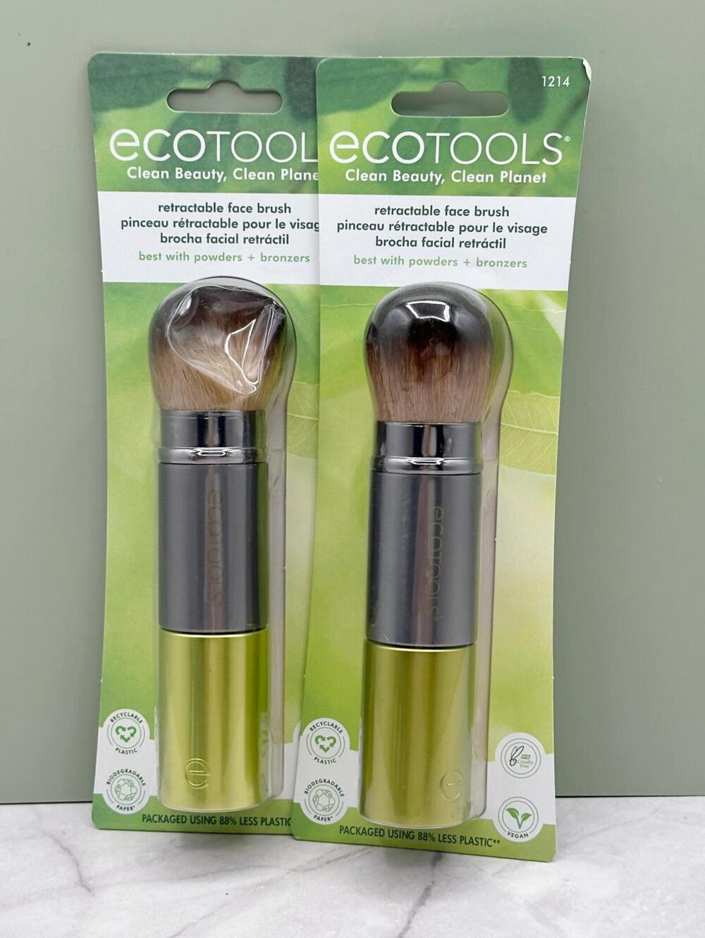 Ecotools Retractable Face Brush 2-PACK